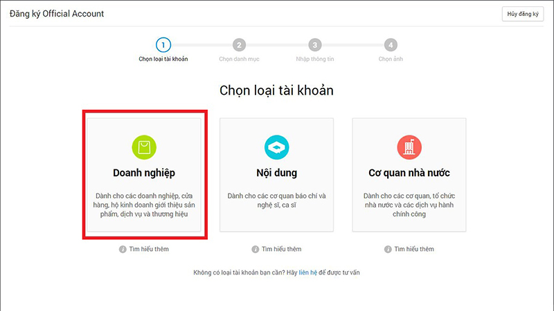 chon-loai-tai-khoan-zalo-oa
